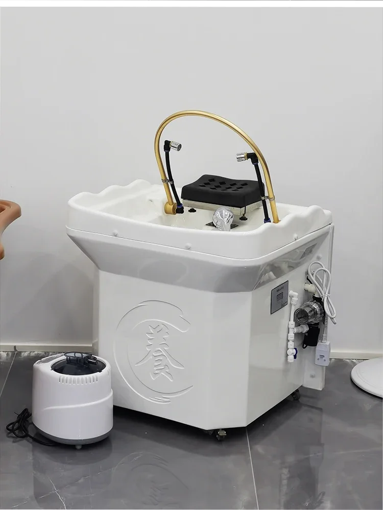 Beauty salon scalp SPA movable head treatment basin hair salon does not need to be connected to the water treatment ins