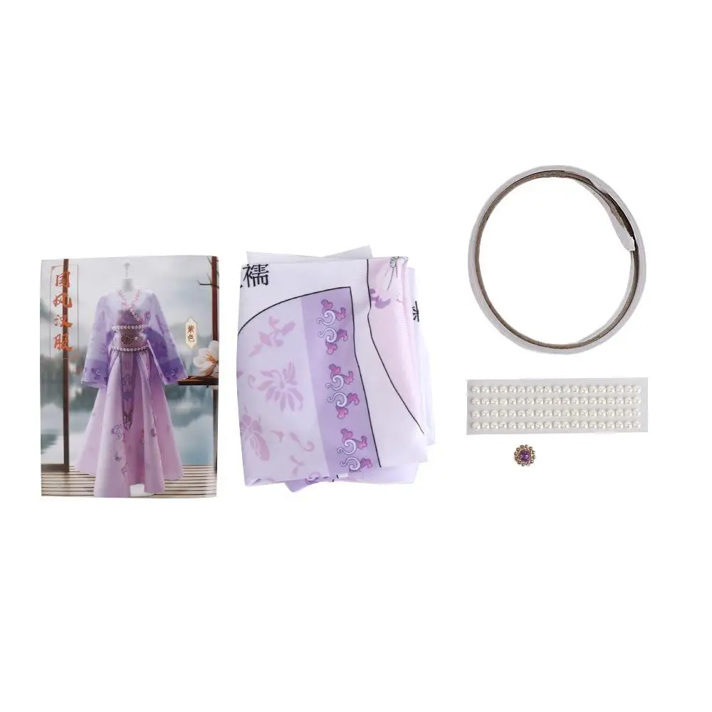 Vestido DIY Hanfu ropa juguetes usar falda muñeca Hanfu ropa DIY Kit artesanía muñeca hecha a mano diseño de ropa accesorios para muñecas