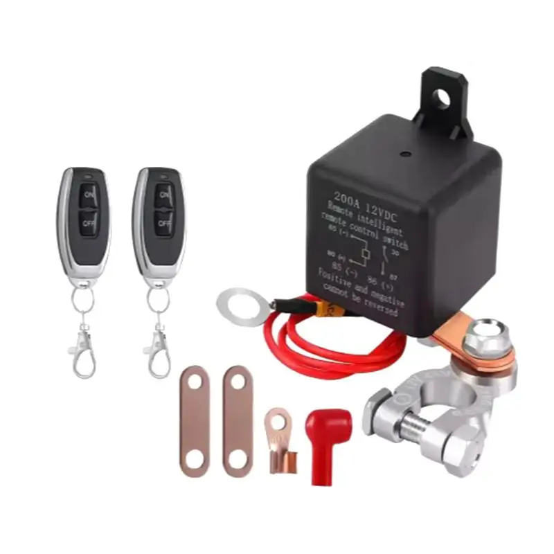12V 200A Remote Car Control Battery Disconnect Switch Battery Switch Relay Anti-Theft Upgrade Prevent Power Drain