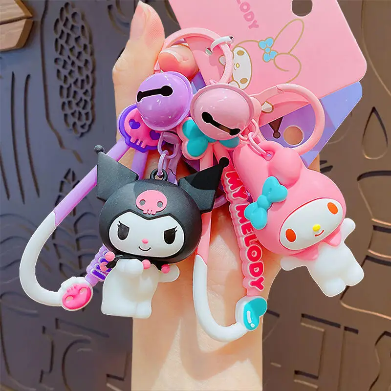 

Милый плюшевый брелок Hello Kitty Happy Friends, очаровательный парный кулон для сумки, милый брелок-украшение, небольшой подарок для девочек