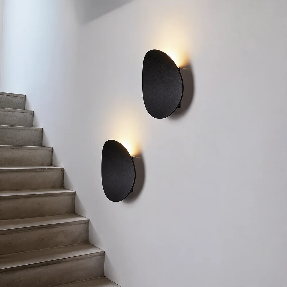Modern Simple Aluminum Wall Lamp LED Indoor Wall Lamp Bedroom Living Room Aisle Corridor Lighting Black/White Wall Light Fixture
