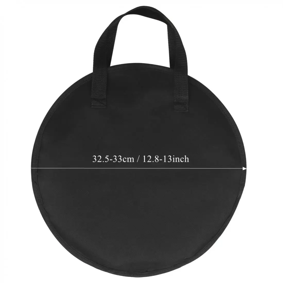 Portable Oxford Cloth Waterproof Dumb Drum Pad Bag for 10 / 12 inch Drum Storage with Zipper, Black Drums Practice Pad Case