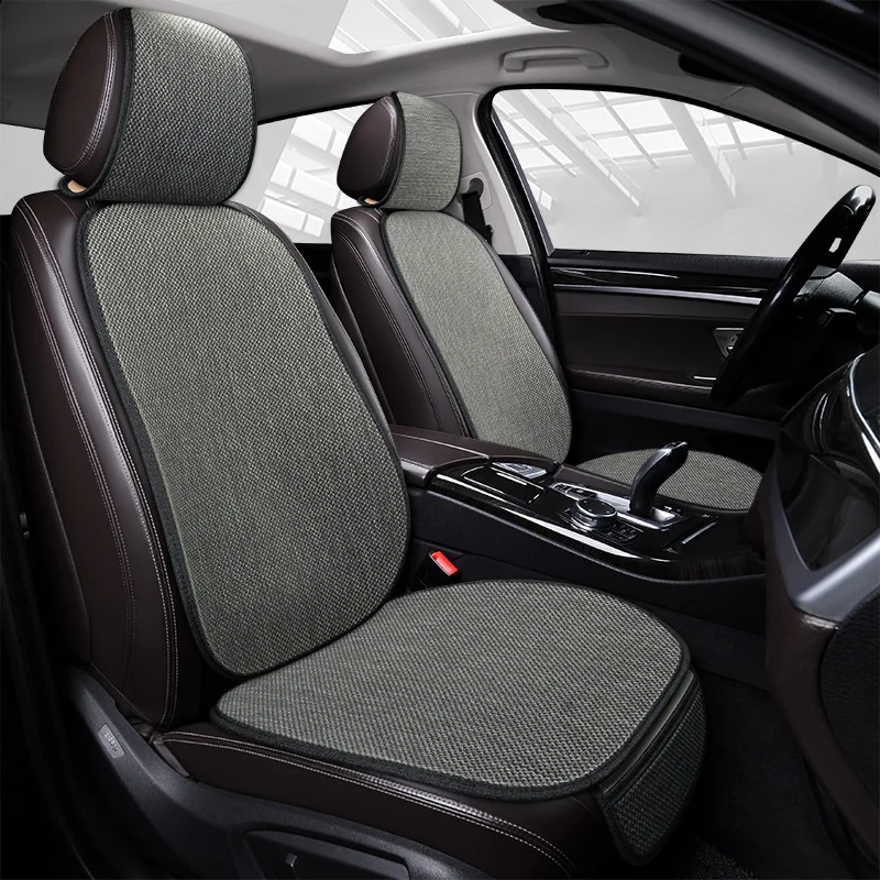 Car linen seat cushion breathable, anti slip, wear-resistant, universal for all seasons, free of binding, five seater universal