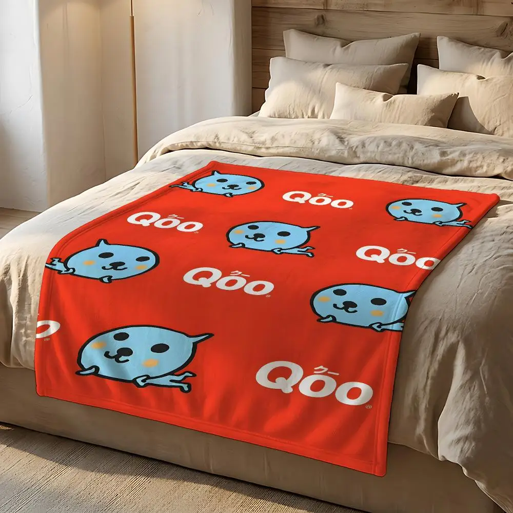 Beverage Brand Qoo Throw Short Plush Throw Blanket Soft Skin-Friendly Multi-Scene Home Office