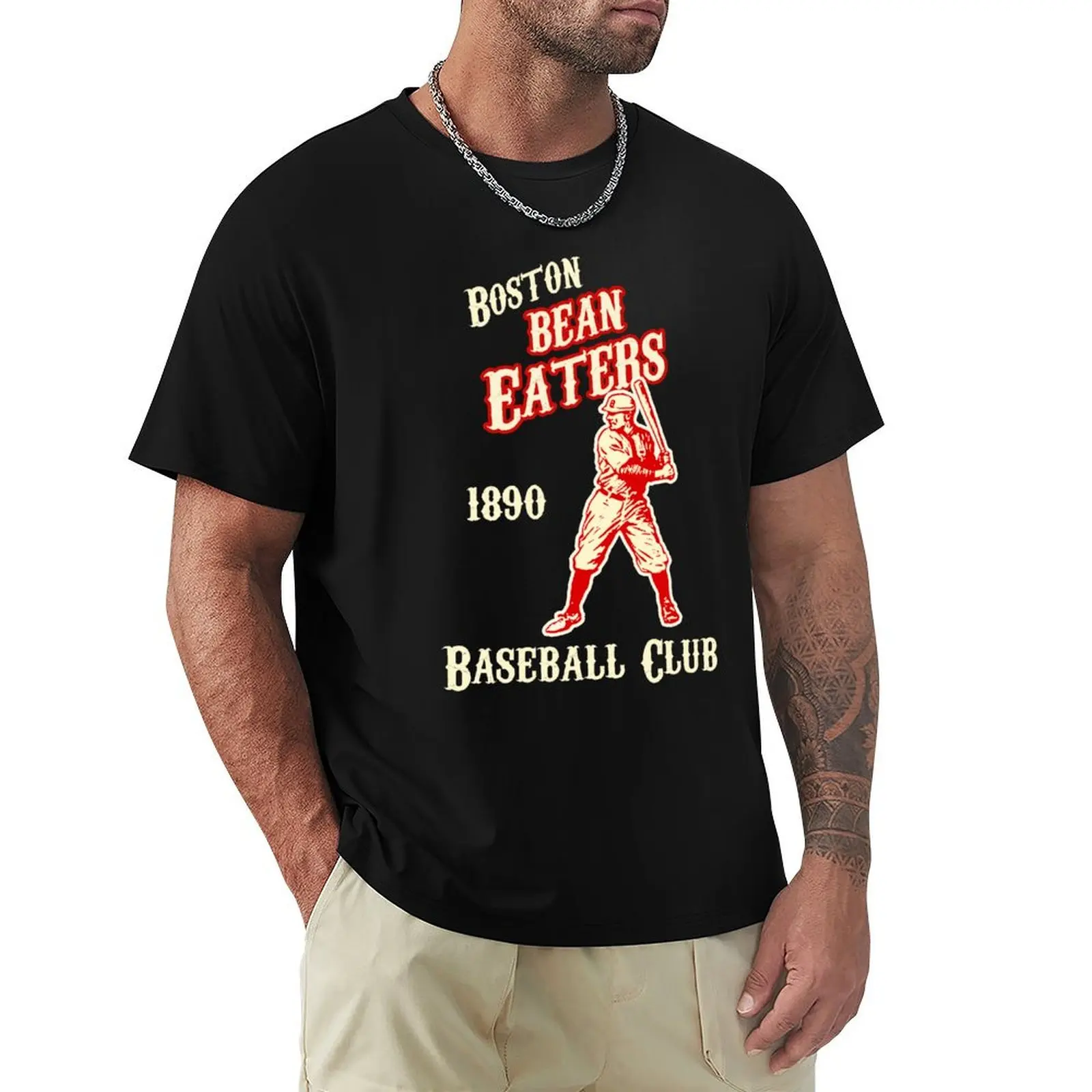 BOSTON BEANEATERS SHIRT AND STICKER T-Shirt Work Outdoor T-Shirt for Men