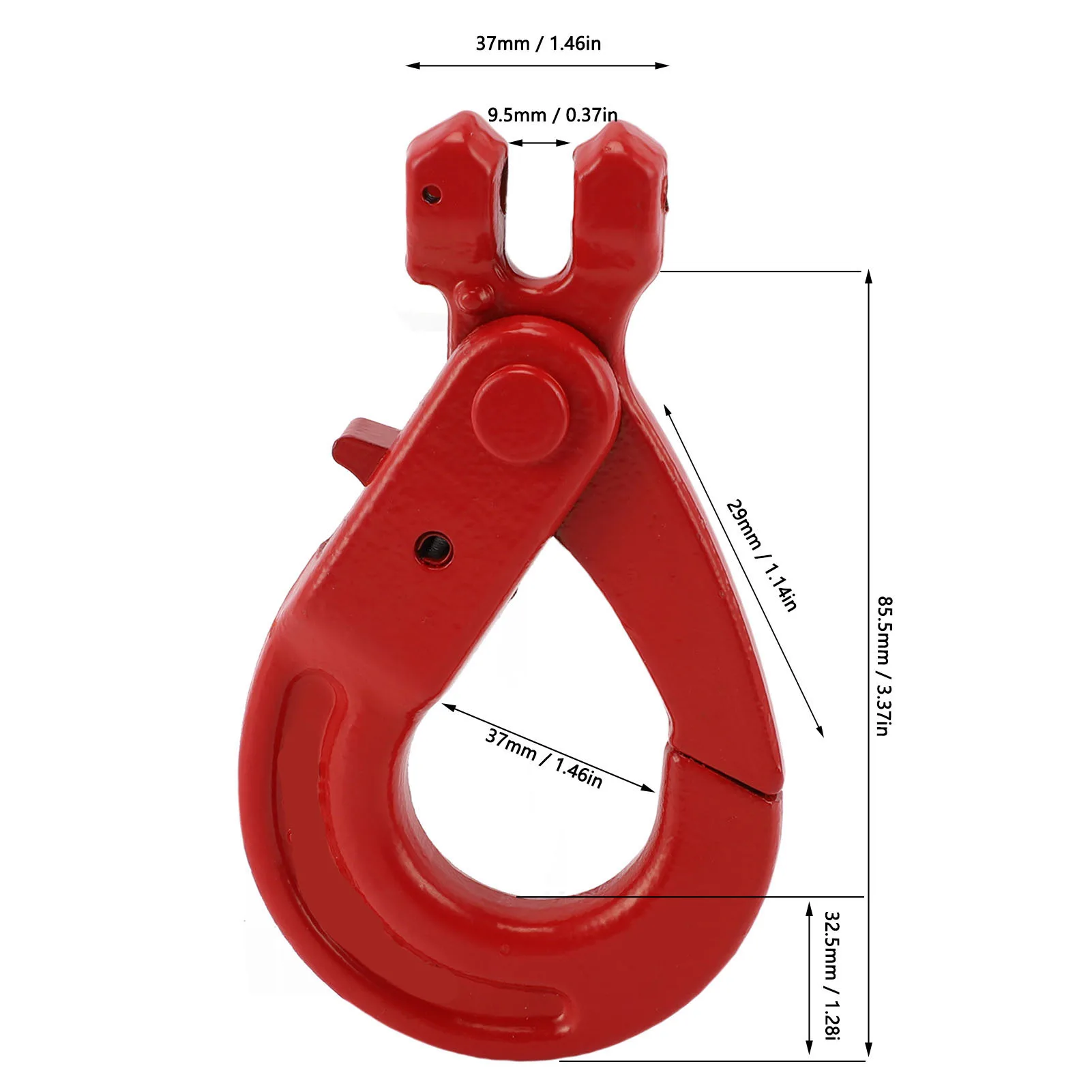 Clevis Slip Hook 2T Load Bearing G80 Alloy Steel Safety Chain Hook for Factory Lifting Port Transportation Equipment Handling