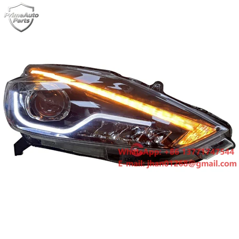 Auto Part LED Lamp Headlights for Nissan Sentra Sylphy Pulsar 2016-2020 B18 Dynamic Turn Signal High Beam Lens DRL Assembly