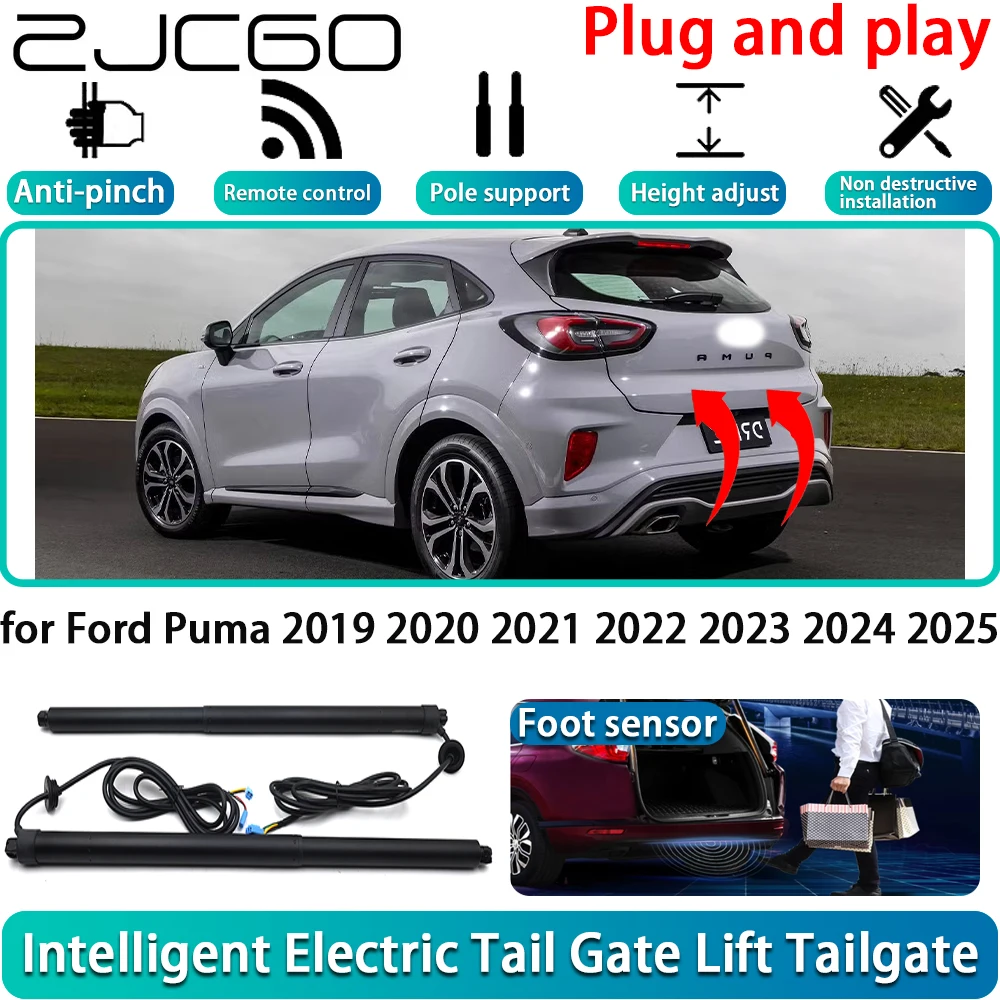 

ZJCGO for Ford Puma 2019 2020 2021 2022 2023 2024 2025 Car Electric Powered Tailgate Power Liftgate Automatic Tailgate System