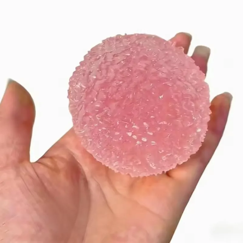 Squishy Eisball Maltose Fidget-Spielzeug Super Weiches Rosa Mochi Langsam Zurückfederndes Quetschspielzeug Anti-Stress-Spielzeug für Erwachsene Handübungen