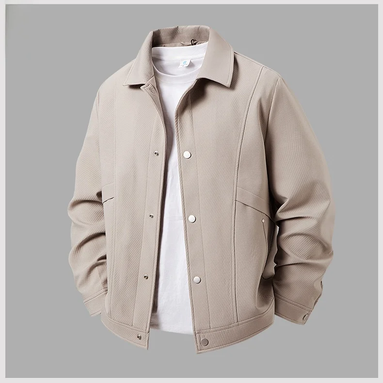 

Высококачественная мужская повседневная рабочая куртка 3D-кроя, немнущаяся, осенняя верхняя одежда, приталенный крой, модная городская модель из полиэфирного волокна