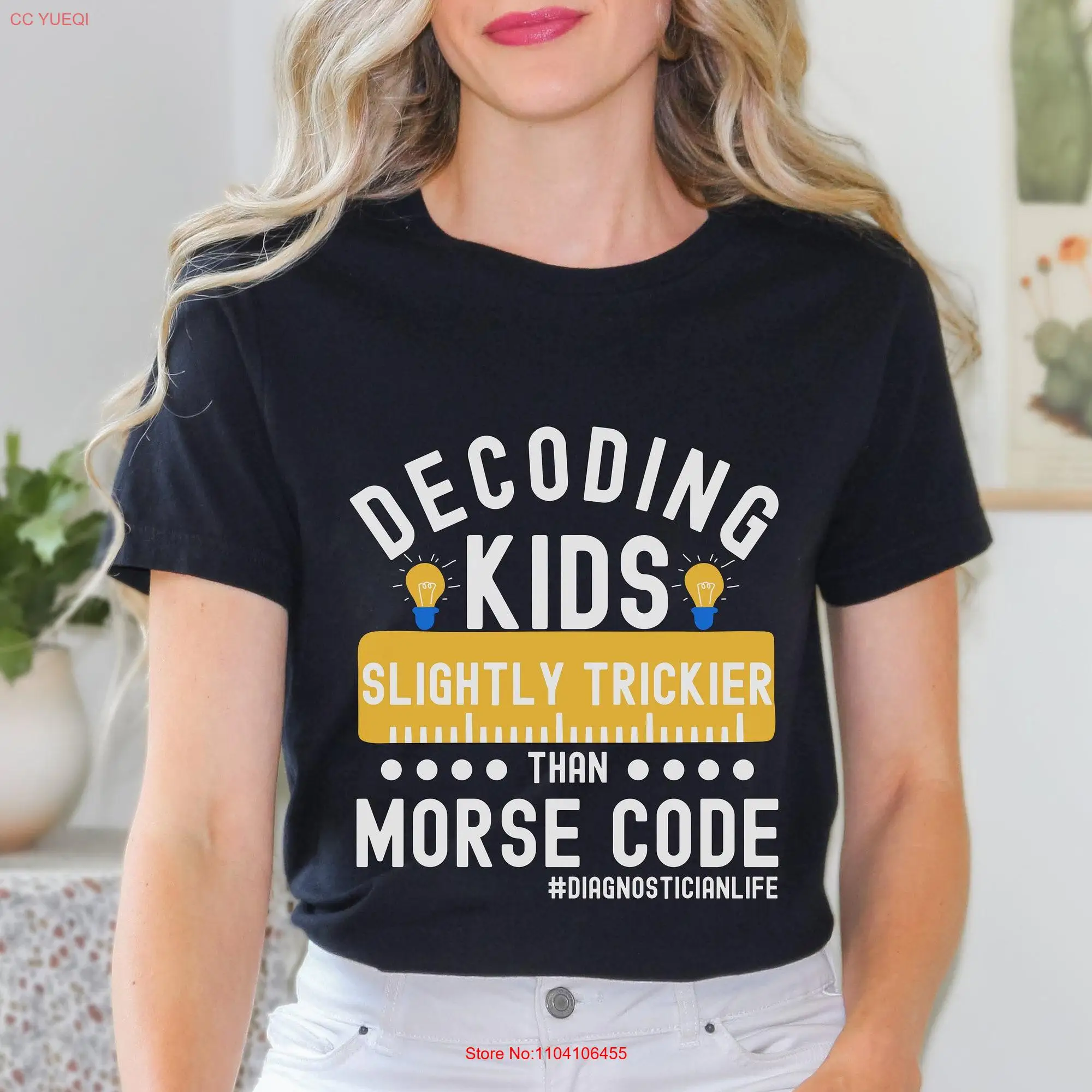 Funny Educational Diagnostician T Shirt Decoding Kids School Sarcastic Diag's Appreciation  long or short sleeves