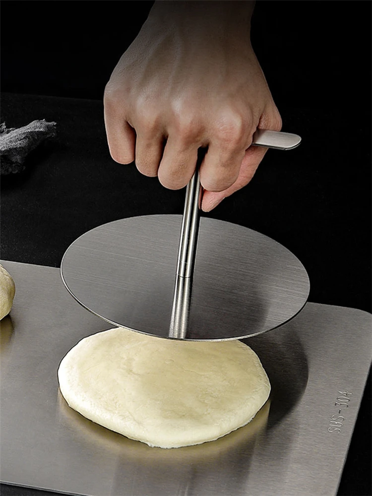 Kitchen Tool Stainless Steel Round Tortilla Press with Handle for Household hand pressure Pie Crust Cookie Pastry