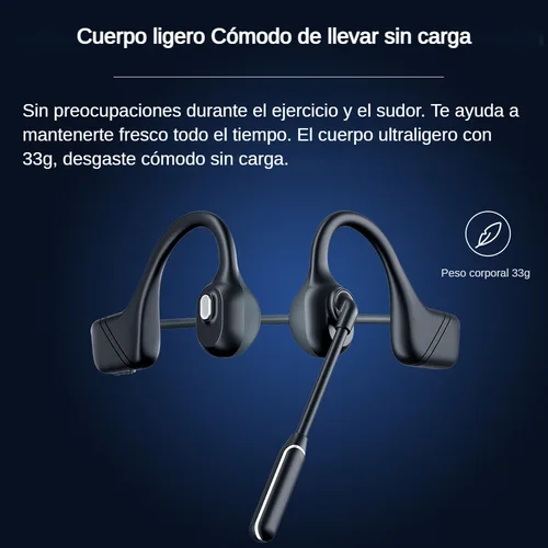 Imagen 2 del producto Auriculares estéreo abiertos profesionales DG10 con micrófono con cancelación de ruido conducción ósea BT5.3 estilo empresarial