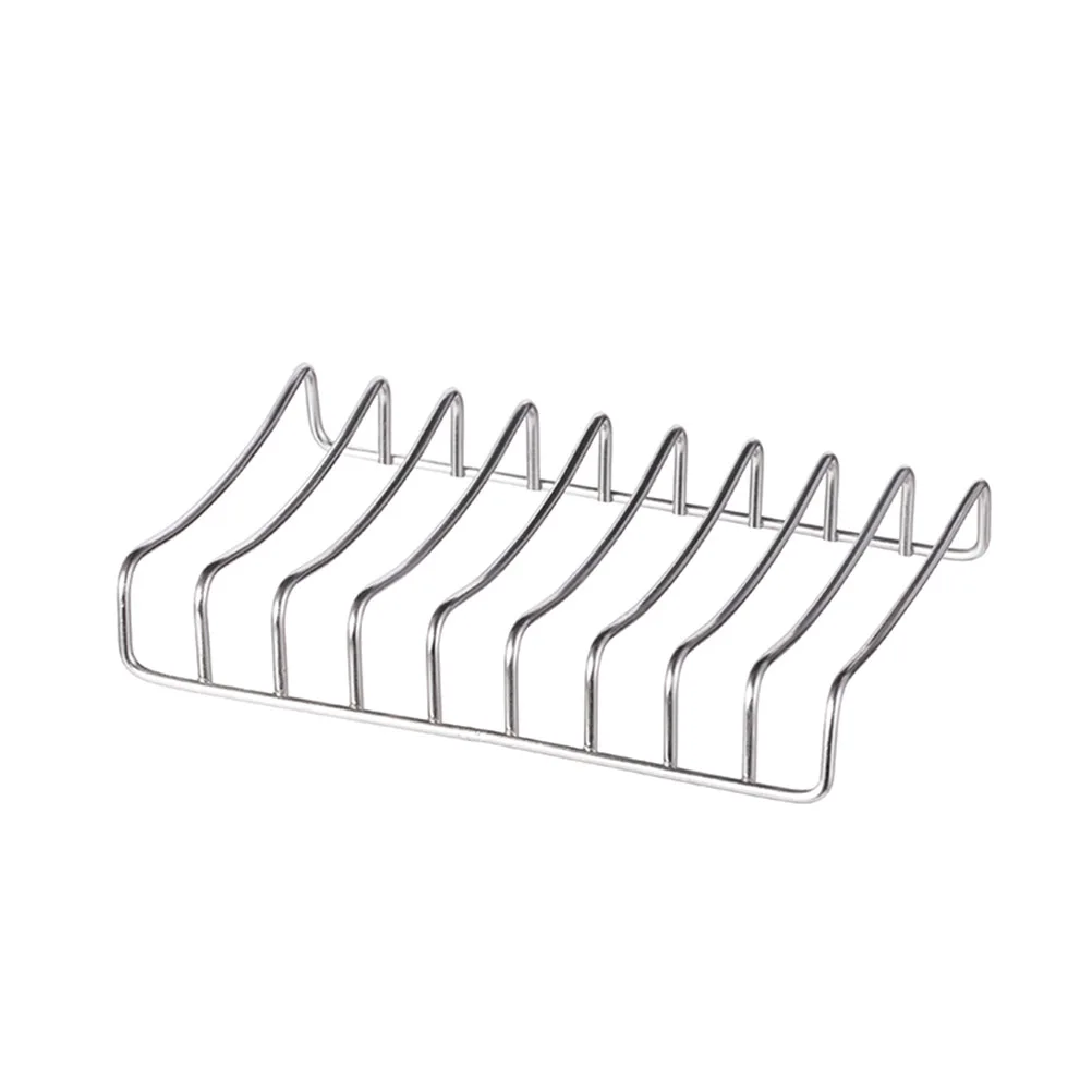 

Soap Holder Dish Bar with Drain Self Draining Bath Organizer Rack Kitchen Tray Household for Counter Stainless