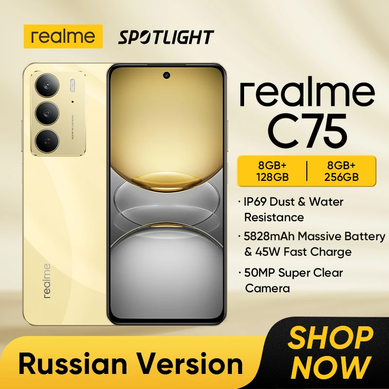 yZ[zrealme C75 X}[gtH VAo[W Helio G92 Max `bvZbg 5828mAh obe[ 90Hz FHD fBXvC 50MP AI J 45W [d NFC IP69