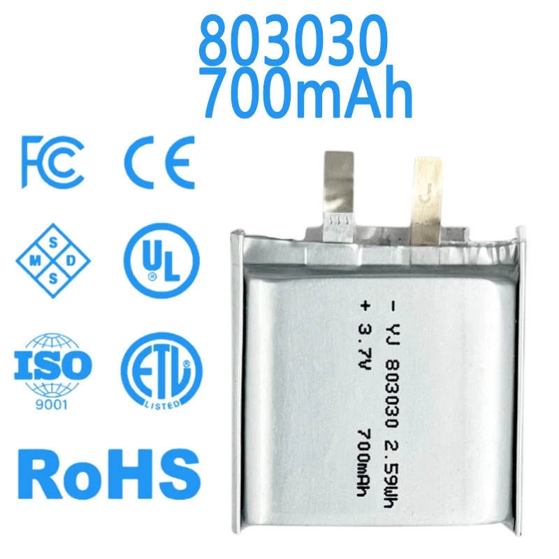 803030 3.7V 800mAh Li-Polymer Rechargeable Battery Module CE RoHS Certified High Reliability Energy Unit for Custom Electronics