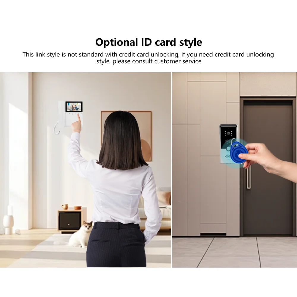 Visual Doorbell Villa Intelligent Visual Intercom Cat Eye Home Video Surveillance Wired Intercom Access Control System