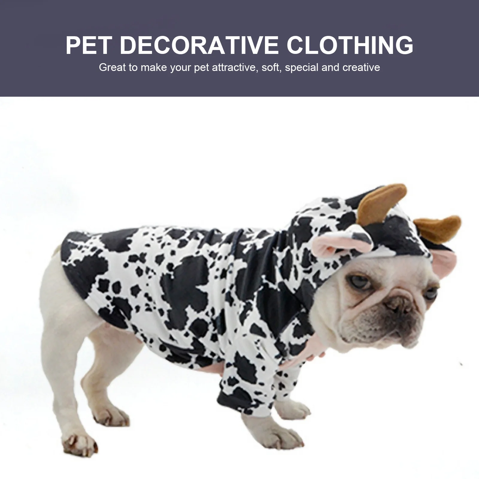 

Cow Modeling Pet Clothing Dog Outfit Breathable Soft Decorative Clothes Adorable Pet Costume for Small Dogs Special Occasion