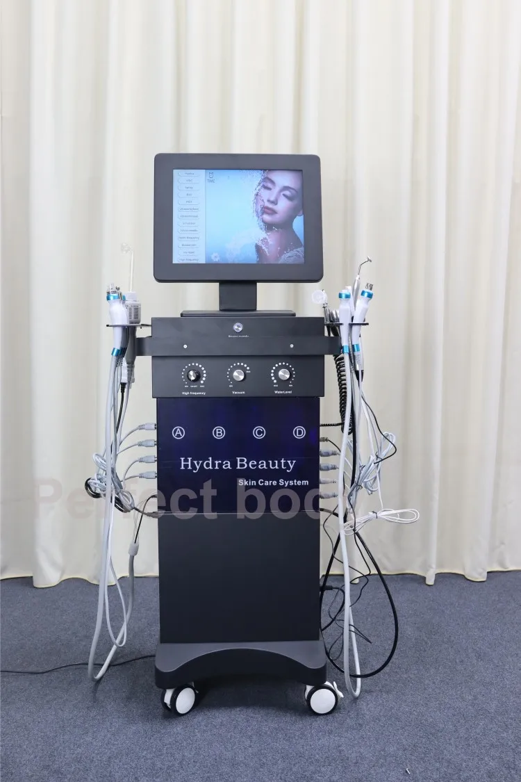 Venda de fábrica 15 em 1 máquina de casca hydra água peeling hidratante limpeza da pele clareamento remoção cravo oxigênio máquina facial