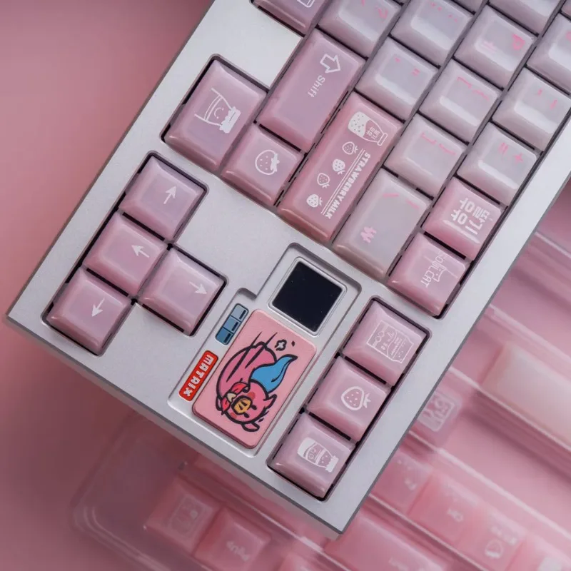 

SOULCAT Theme Keycaps Set Customized PC PBT Sublimation Cherry Profile Pink Keyboard Caps for Mechanical Keyboard Accessories