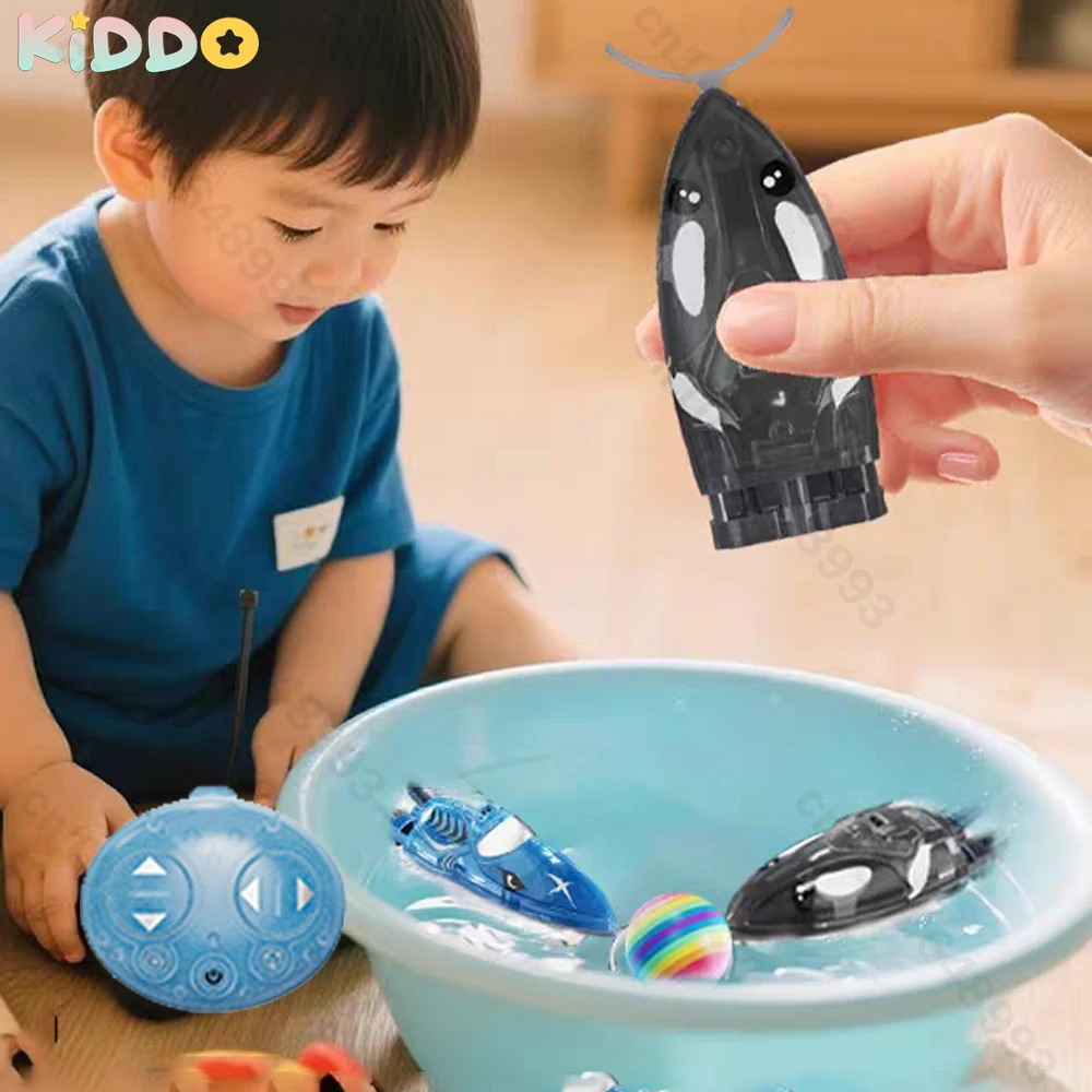 

Mini RC Boat LED Light High Speed 2.4GHz Electric Remote Control Ship Children Remote Control Boat Stunt Water Toy Party Game