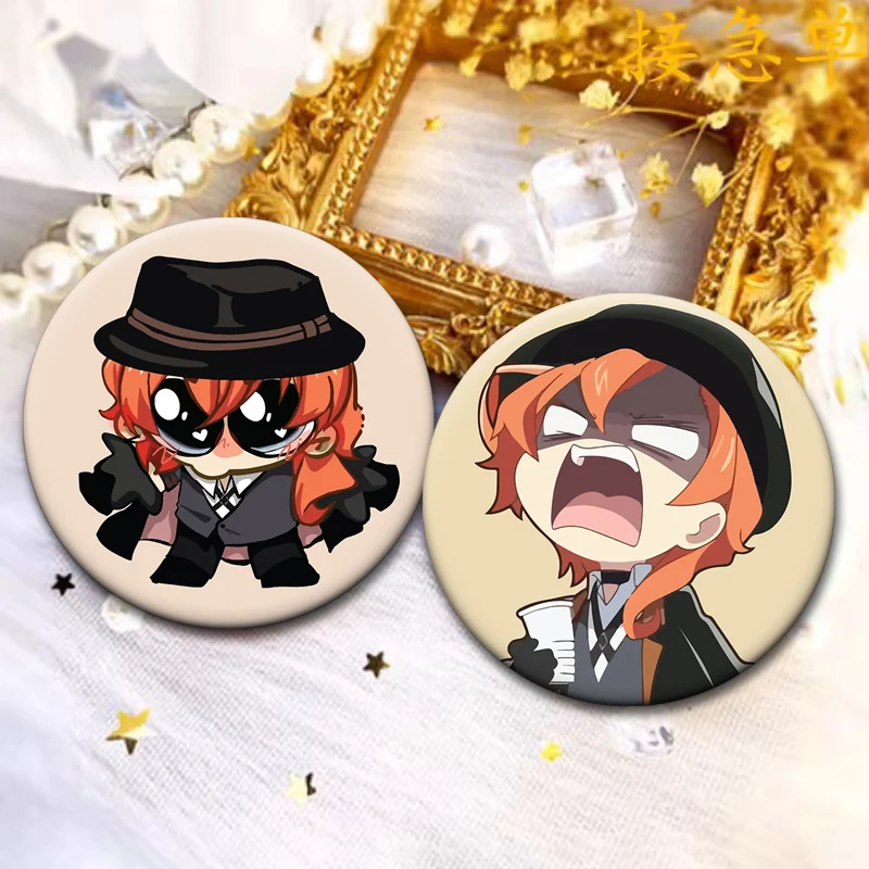 Armed Detective Agency Badge Pins Fashion Jewelry Accessories Nakajima Atsushi,dazai Osamu,Edogawa Rampo Cartoon Brooches