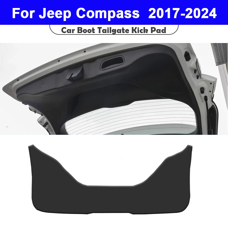 

For Jeep Compass 2017-2024 Luxury CarTrunk Mat Odorless PU Leather Boot Liner Full Coverage Anti-Scratch Interior Accessories
