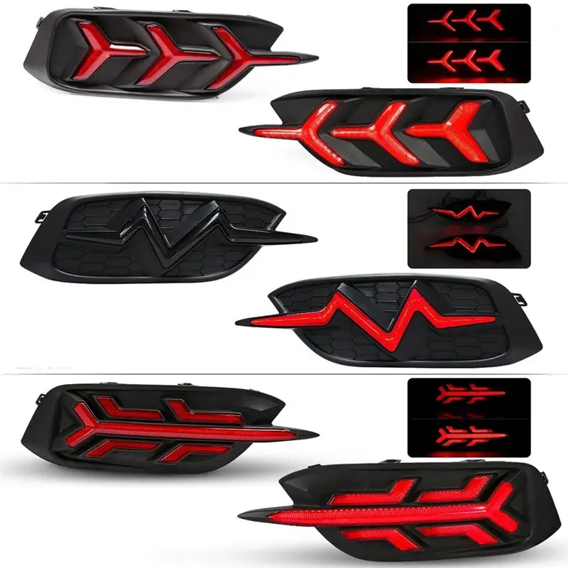 For Honda Civic 2016-2020 LED Rear Bumper Brake Light Turn Signal Car Accessories 12V