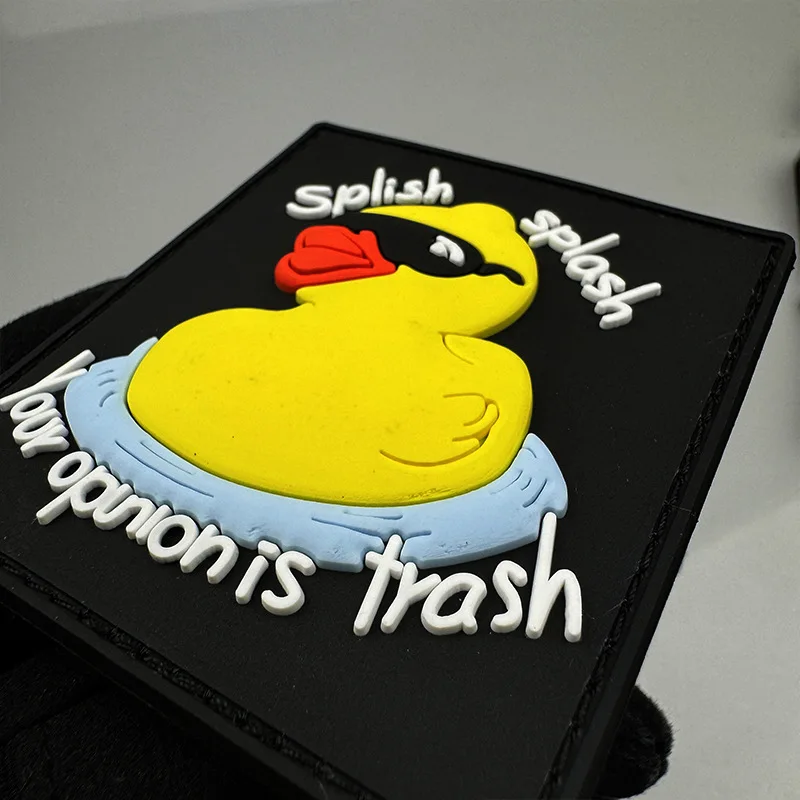 Yellow Duck I CHOOSE VIOLENCE PVC Patch Big Goose Tactical Morale Badge Frog Armband Hook&Loop Violence Peace Backpack Stickers