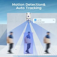 Caméra de sécurité extérieure 5G Lenovo 8MP HD avec double objectif, double écran, suivi IA, PTZ, vision nocturne couleur et protection de surveillance 5