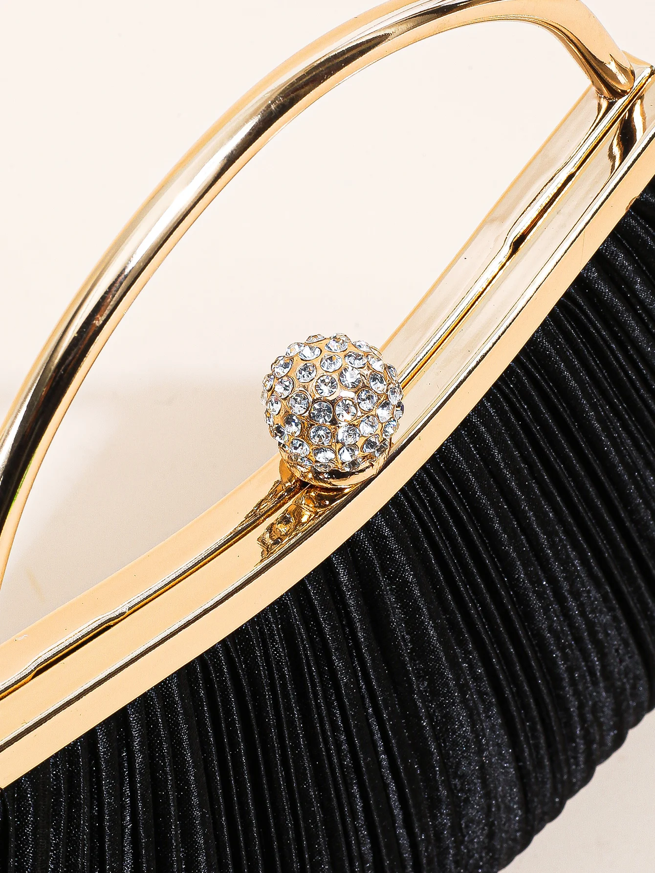 1 pc geraffte Abend tasche für Frauen, Top Ring Clutch Geldbörse, Strass Dekor Handtaschen für Hochzeit Abschluss ball Abendessen – Detail 30
