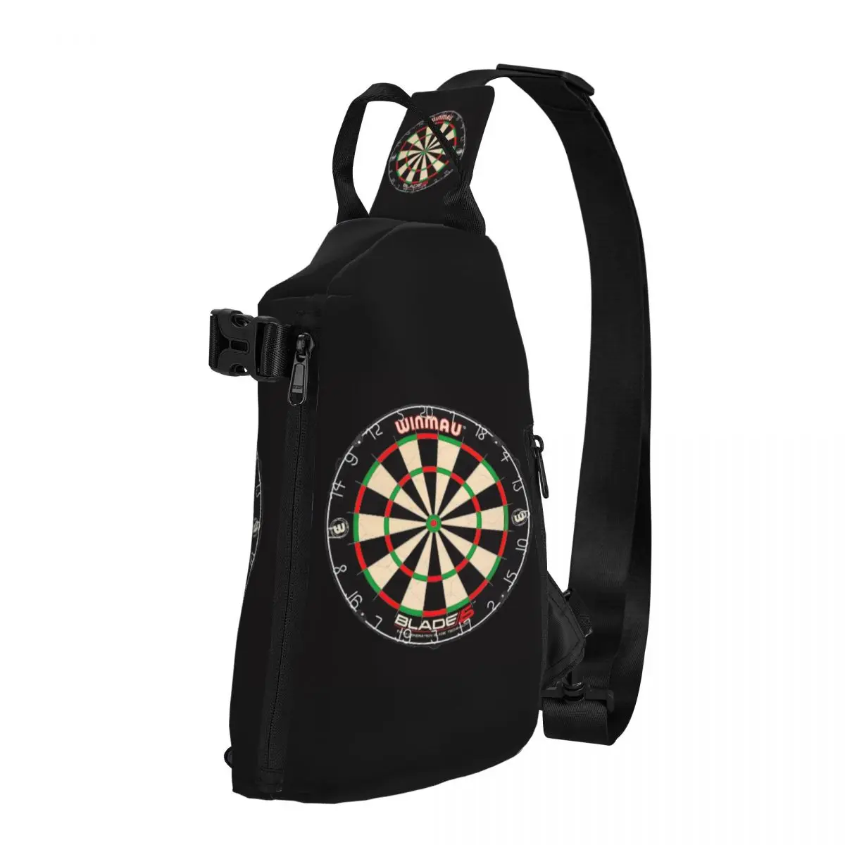 Winmau Blade 5 Dartboard Chest Bag Men Sling Crossbody Backpack Chest Bag Traveling Hiking Daypack Shoulder Bag