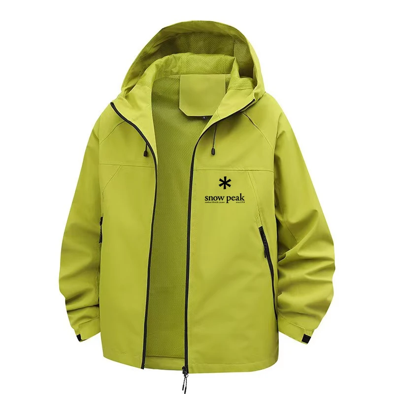 Snow peak Printed hooded sweater - suitable for both men and women. High-quality loose-fitting casual pure-color pullover.