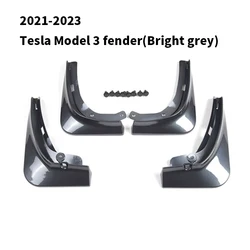 Front Rear Mudflaps Mud Flaps Original Model Replacement Splash Protector Fender for Tesla Model 3 2021-2023 grey