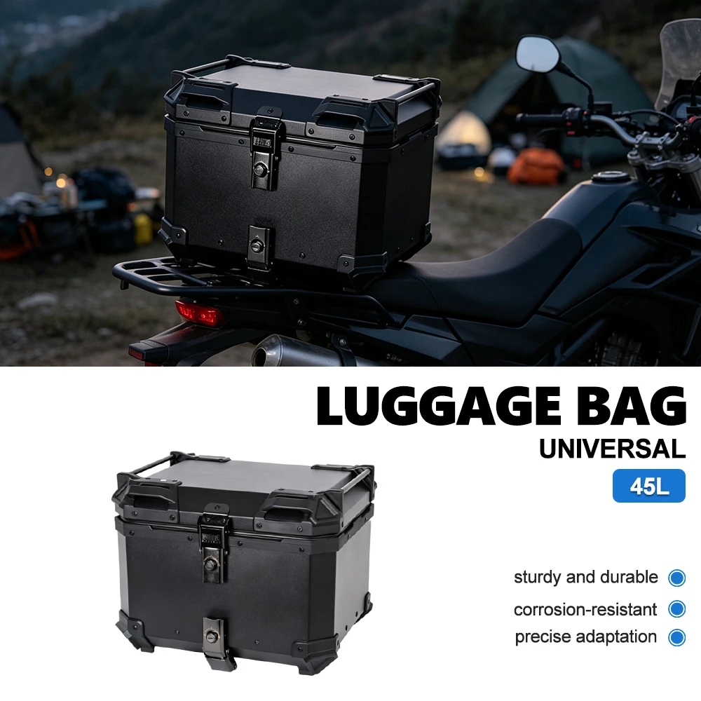 Motorcycle Drop Resistant Wear‑Proof Rear Case Reinforced Corner Rainproof Hard Luggage Box For Adventure Motorbike Mod Parts
