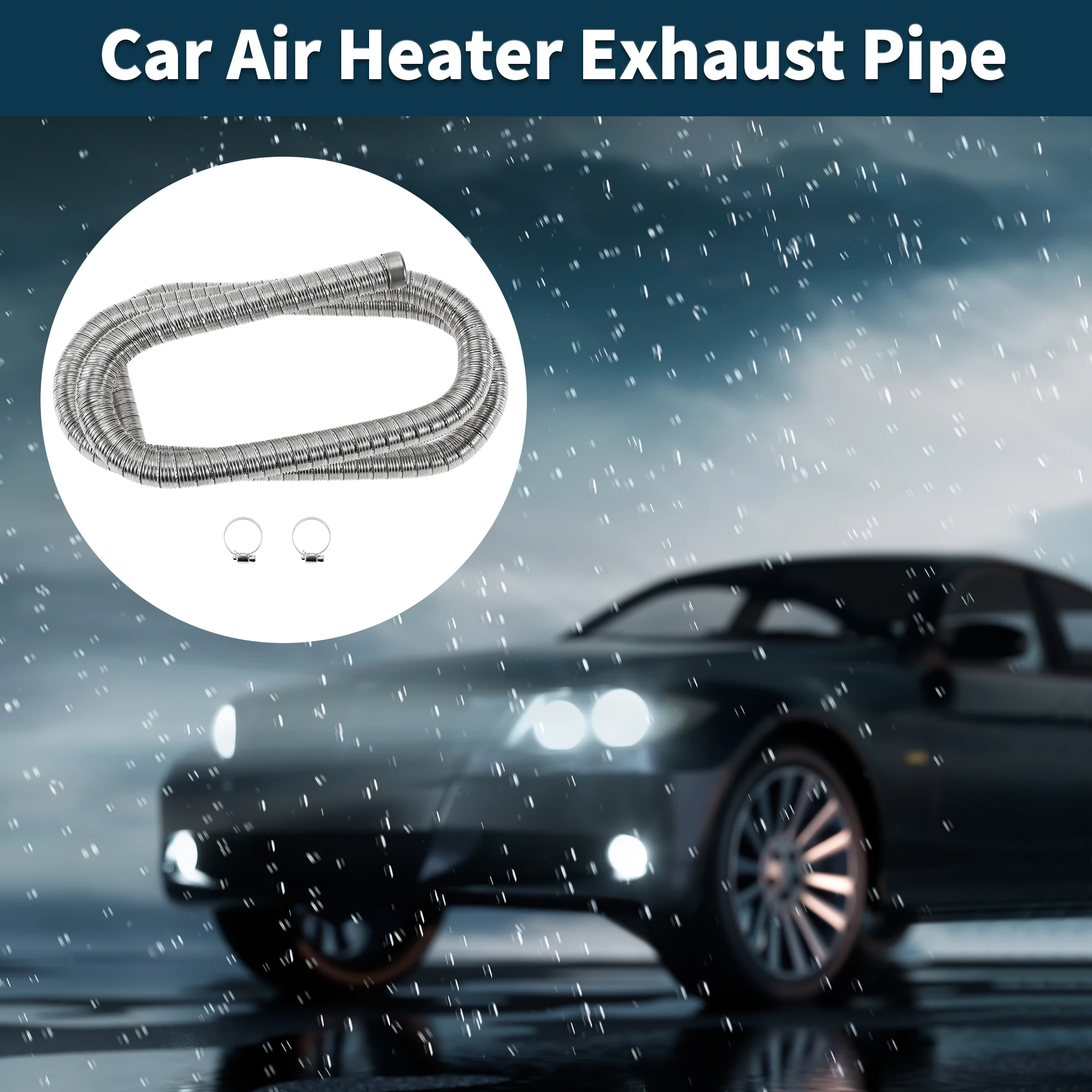 

UXCELL Car Heater Exhaust Pipe 1.06" OD 0.94" ID 79.74" Length Stainless Steel 1 Set