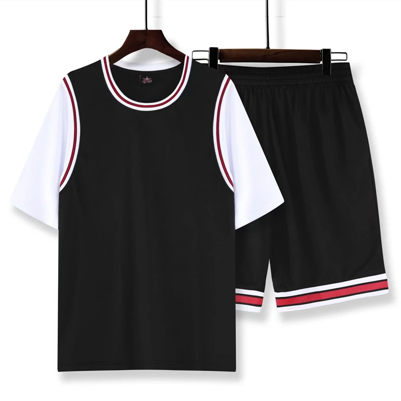 Short Sleeve Basketball Jersey Women Men Basketball Clothes Youth Basketball Shirt Shorts Training Suit Team Uniform Sportswear