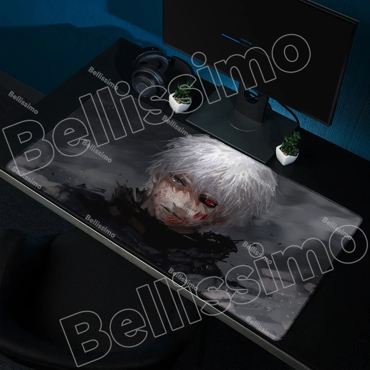 

XXL 90x40cm Mouse Pad Tokyo Ghoul Kaneki Ken Anime Mousepad HD Printing Computer Gamers Locking Edge Mouse Pad Keyboard Deskmat