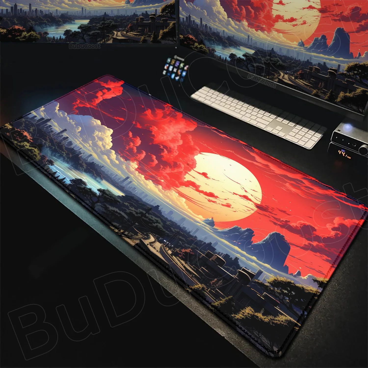 

Purple XXL HD Stars Sky Moon Mouse Pad Rubber Anti-slip Gaming Keyboard Mousepad Long Desk Large Computer Office Game Table Mats