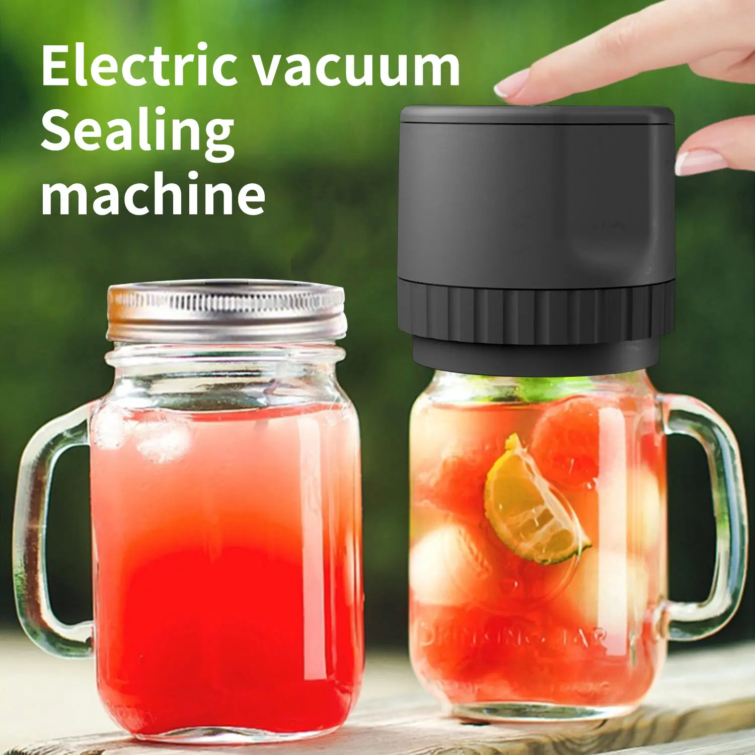 

Electric Mason Jar Vacuum Sealer Kit Odorless Jar Vacuum Sealing Machine Attachment Kit BPA Free for Wide Mouth Jars