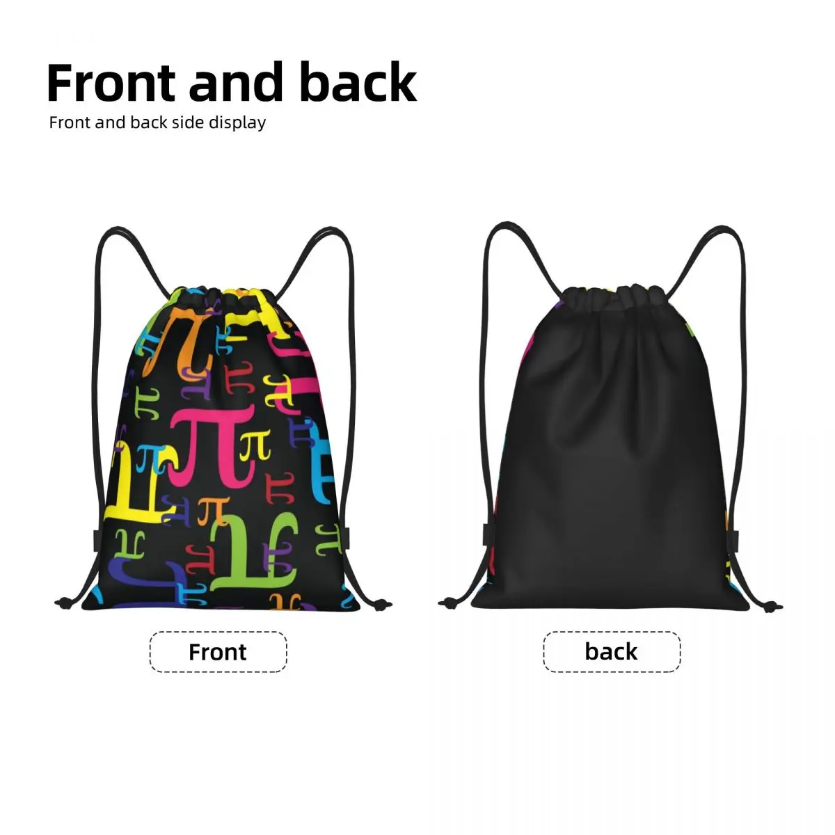 Stücke von Pi Mathe Wissenschaft Kordel zug Rucksack Taschen leichte Geek Mathematik Fitness studio Sport Sackpack Säcke für unterwegs