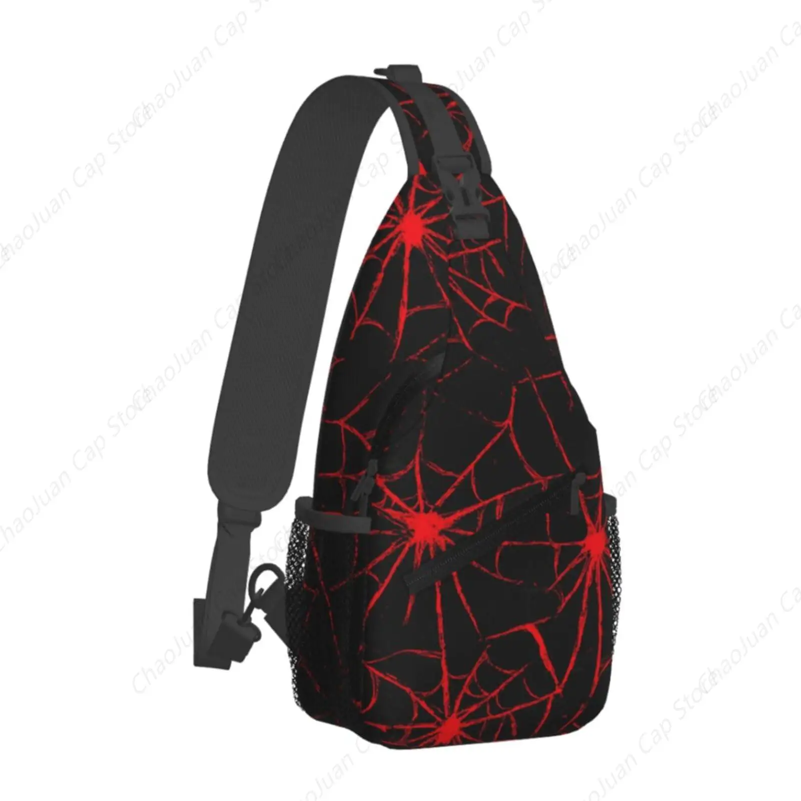 

Crossbody Bags For Women Men Spider Web Sling Backpack Chest Shoulder Bag Gym Cycling Travel Hiking Daypack