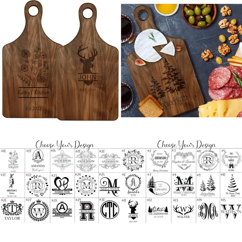 

Персонализированная доска для мясных изделий с гравировкой и ручкой — уникальный подарок для особых случаев