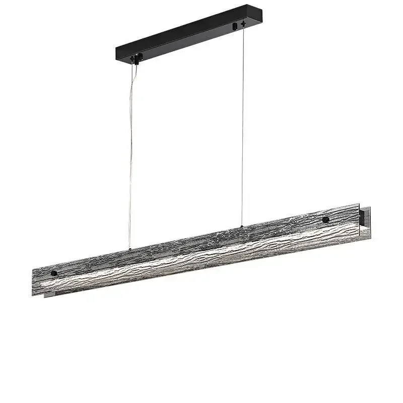 Studio minimalist glass chandelier simple long strip design sense exhibition hall model room design sense long strip