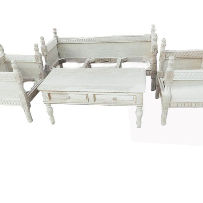 

Three-person 72cm sofa three-point tenon and mortise solid wood sofa