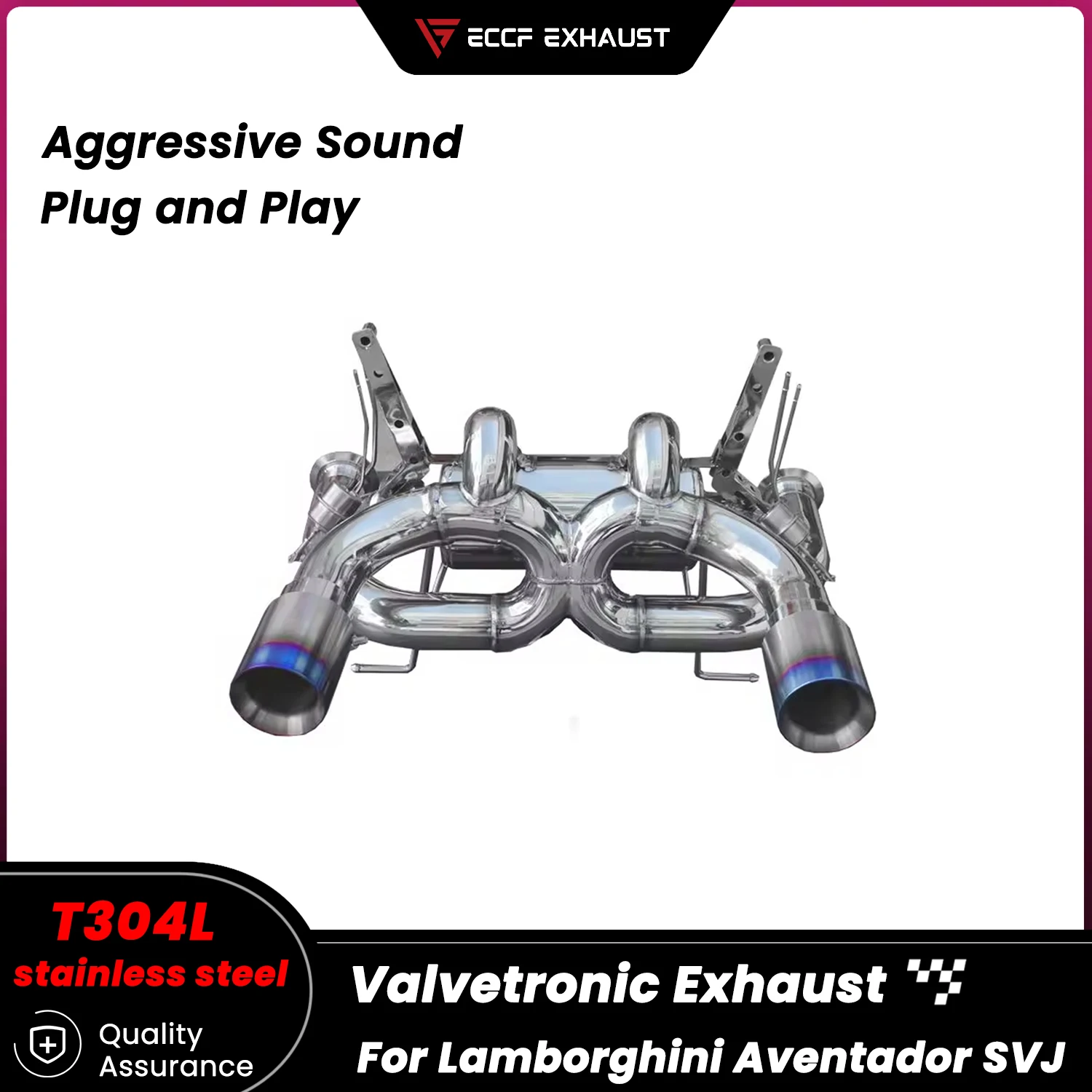

Performance Valved Stainless Steel Catback Exhaust for Lamborghini Aventador SVJ Freely Adjustable Sound Control
