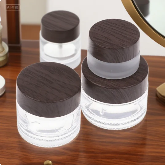 Botellas dispensadoras de viaje para el cuidado Personal, loción, botella de vidrio recargable, almacenamiento de crema para ojos, dispensador sellado, contenedor de tarro cosmético