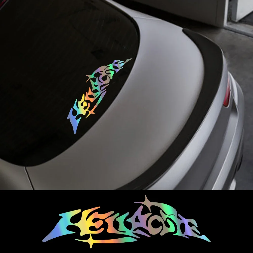 

Автомобильная наклейка, креативная виниловая наклейка с надписью Hellocute, водостойкая передняя и задняя наклейка на лобовое стекло, авто украшение, аксессуары