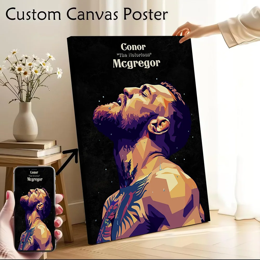 Conor McGregor Portrait Poster Customizable Printed Canvas Painting for Pictures Wall Art Decoration Living Room Wand Deko Home