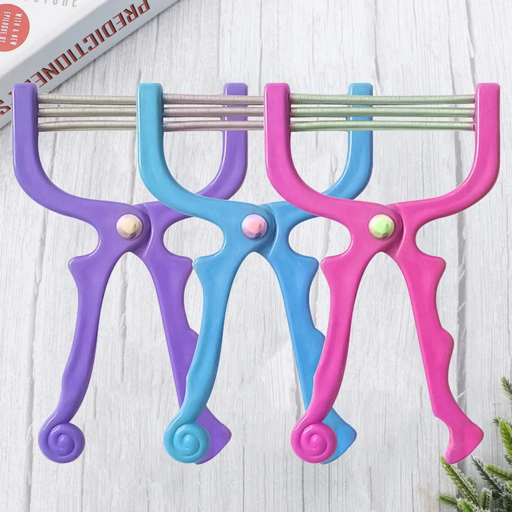 3 PCS Hair Removal Epilators Facial Bend Threader Fuzz Free Remover Portable Face Spring Shavers